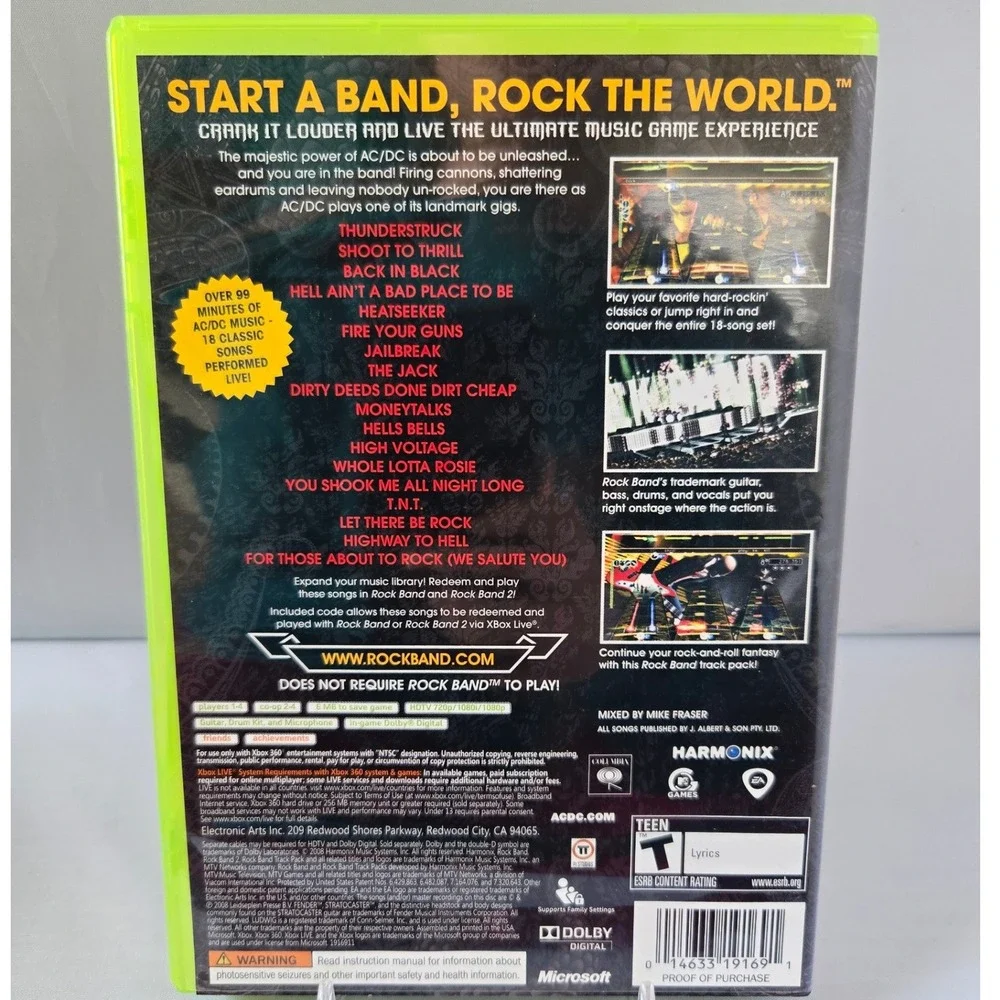 AC/DC Live: Rock Band Track Pack & Rock Band 2 Bundle - Xbox 360 - 2 Games CIB‎